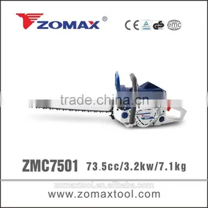 Chain Saw Crankshaft 3.2kw ZMC7501 Firewood Saw With Oregan Chain and Bar thumbnail-1