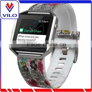 Customized Pattern Silicone Replacement Watch Band Wrist Strap For Fitbit Blaze Smart Watch thumbnail-6