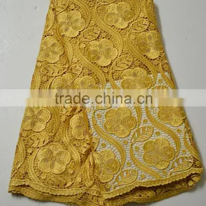 Water Soluble Embroidered Lace Collar Wedding Dress Water Soluble Lace Stock Lace Fabric thumbnail-2