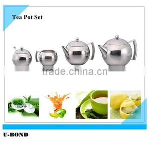 Flat-bottomed With Fan-shaped Handles Teapot Set thumbnail-1