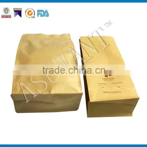 Block Bottom Heat Seal Brown Kraft Paper Coffee Packaging Bag thumbnail-1