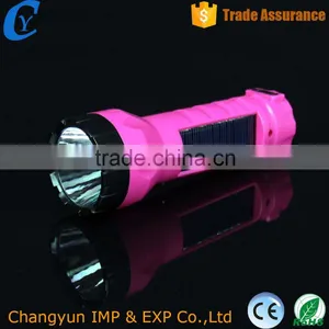Solar Led Torch Flashlight Electronic Plastic Tactical thumbnail-1