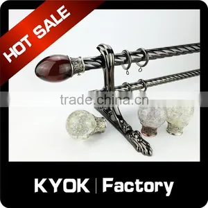 KYOK High Quality Cheapest Curtain Rod Bracket , Double Curtain Bracket thumbnail-1