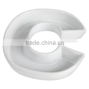 White Ceramic C Letter Candy Dish thumbnail-1
