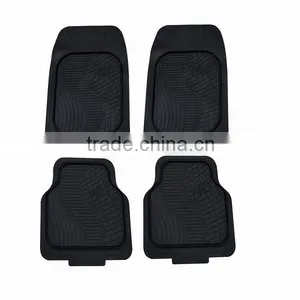 All Weather Rubber Universal Fit Auto Floor Mats Liner - Heavy Duty 4pc Set thumbnail-2