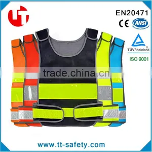 Polyester Mesh High Visibility Reflective Motorcycle Safety Security Jacket thumbnail-1