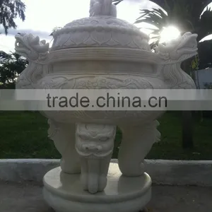 Hand Sculpture Carving Stone Marble Large Censer Thurible thumbnail-2