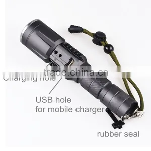 XML2 1000 Lumen LED Rechargeable Power Bank Flashlight With USB Port Quality Choice thumbnail-3