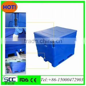 Isothermal Bins for Fish, Shrimp Harvest 1000L Bins, Double Wall Injection PU (polyurethane) thumbnail-4