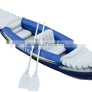 2 Men Inflatable Canoe With Paddle thumbnail-1