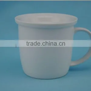 Hot Selling White Porcelian Mug With Biscuit Holder thumbnail-1