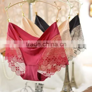 Hot Sale Sexy Lace Hipster Panty Shorts Crotch Cotton Underwear Plus Size thumbnail-1