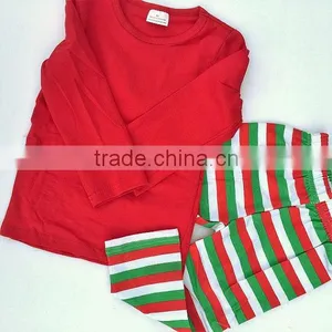 Children Striped Christmas Pajamas Red/green thumbnail-4