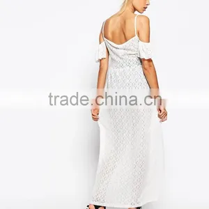 Latest Fashion The Ragged Priest Cold Shoulder Maxi Cami Top In Lace thumbnail-4