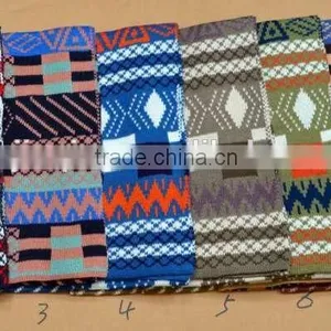 Stock Item Unisex Knitted Jacquard Scarf Withou Fringes Yiwu Scarf thumbnail-1