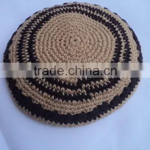 Jewish Crochet Kippah,Knit Kippot Wholesale / Jewish Kippah Hand Knitted Yarmulka Yamaka Kippot Judaica Kipa Gif, Kippah Kids thumbnail-1