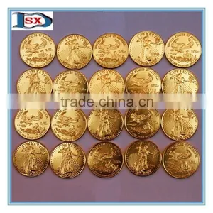 .999 Fine Gold Folk Art Style Gold Coin/high Imitation 22karat Souvenir Use Gold Coin in Stock thumbnail-3