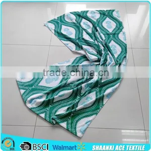 100% Cotton Green Color Special Pineapple Design Printing Beach Towel Pareo Ethnic Felling Beach Towel thumbnail-1