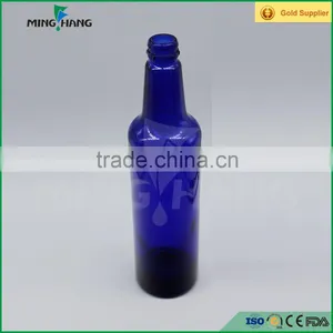 Blue Glass Beer Bottle With Cap for Sale thumbnail-3