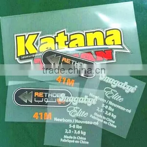 Label Heat Transfer Printing Press on Clothing at Back Neck. thumbnail-1