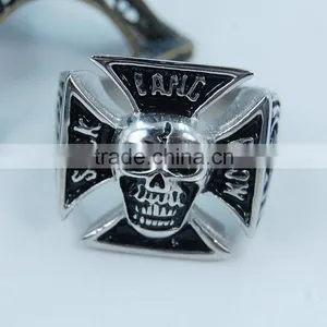 Wholesale Stainless Steel Punk Ring,Rock and Roll Style Ring,skull Ring thumbnail-3
