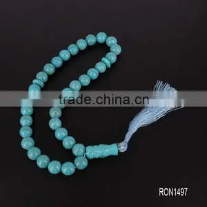Allah Misbaha Cheap Tasbih Muslim Small Size 8mm Grey Agate Prayer Beads Tesbih thumbnail-5
