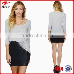 2015 Women T-shirt Wholesale Custom T-shirt for Woman Wear Apparel Online Shopping China thumbnail-6