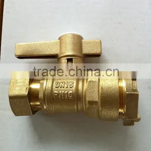 CW617, CW602N Brass Lockable Angle Ball Valve With Key thumbnail-4