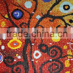 Colorful Imitation Gold Cheap Glass Mosiac Tile Wall Mural Patten thumbnail-1