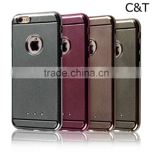 C&T Plating Weave Lines Soft Flexible TPU Skin Case for IPhone 6/6S thumbnail-6