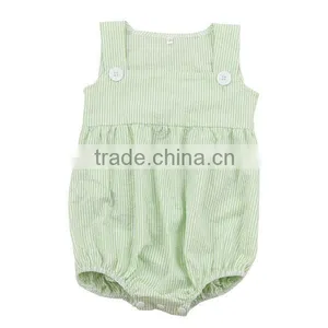 Wholesale 2016 Red Seersucker Shortall With Internal Lining and Snaps Baby Romper Baby Seersucker Jon Jons thumbnail-5