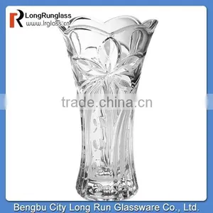 LongRun Glassware Wholesale Home Goods Beautiful Decoration Clear Glass Flower Vase thumbnail-1