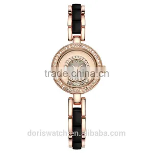 High Quality Alloy and Acrylic Band Shiny Diamond Fashion Bracelet Ladies Watch thumbnail-4