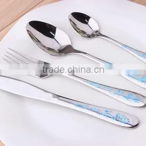 High Grade Gold Plated Stainless Steel Flatware Set Wholesale Gold Knife Fork Set KX-S148 thumbnail-1