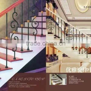 Wrought Iron Stair Handrail / Stainless Steel Handrail Bracket for Sale thumbnail-6