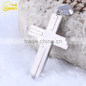 626 Silver Color 316 Stainless Steel Cross Pendant Jewelry thumbnail-4