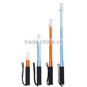 2016 Wholesale Factory Extendable Anodized Aluminum Compact Handheld Monopod Mini Selfie Stick for Phone or Camera thumbnail-2