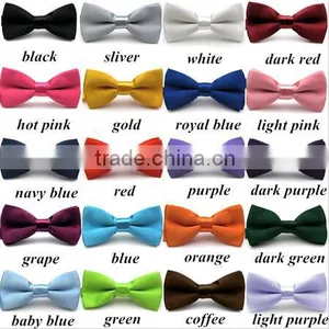 New Boys Girls School Fashion Bow Tie For Kids Bowtie Solid Candy Colorful Bow Tie thumbnail-1