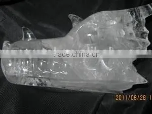 Wholesale Nice Hand Carved Clear Crystal Dragon Skull for Friend Gifts thumbnail-3