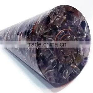 Orgone Amethyst Cone : Orgone Antenna Supplier : Amethyst Copper Wire Wrapped Orgone Cones thumbnail-3