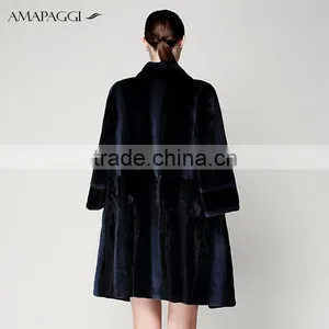 Factory Sale 2015 Long Mink Sheared Fur Coat for Women thumbnail-3