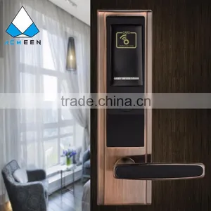 Red Bronze Swipe Card Hotel Door Lock System H-821 thumbnail-1