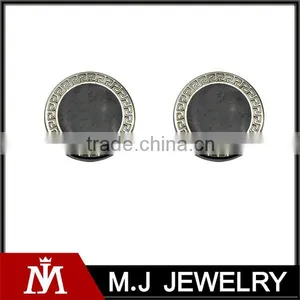 Fashion Unisex Stainless Steel SIlver Jewelry Cheap Antique Stud Earrings thumbnail-1