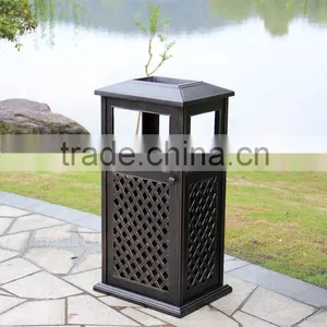 2016 New Design Cast Aluminum Garbage Can Trash Hideaway Antique Bronze Finish&Biolocor Powder Coating thumbnail-1