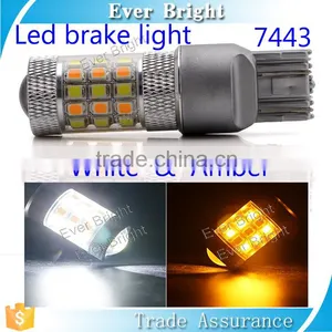 Guangzhou Car Led Light 2835 42SMD Two Color White Amber Led Brake Light T20 W21/5w 7443 Led thumbnail-1