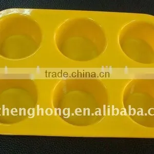 Best Selling Wholesale 6 Cavities Silicone Muffin Cake and Jelly Mold thumbnail-4