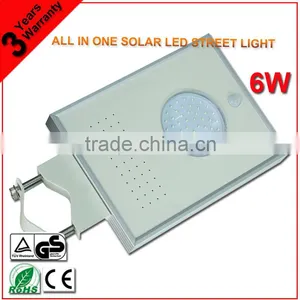 Latest Integrated 6W All In One 12V Dc Led Solar Street Lights thumbnail-1