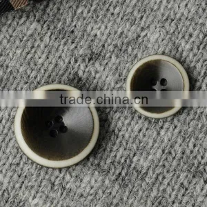 4 Holes Natural Dark Brown Corozo Nut Suit Buttons thumbnail-1