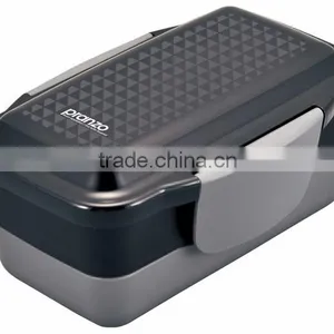 PRANZO Dome Two-tiered Lunchbox 850ml Black Kitchen Plastic thumbnail-1