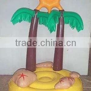 Inflatable Island Beach Sofa Chair Water Beach Pool Island PVC Coconut Island Inflatable Floating Island thumbnail-1